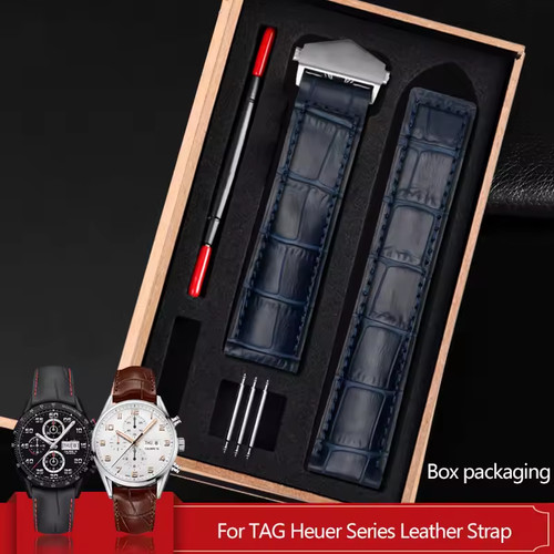 Crocodile leather strap - leather, for