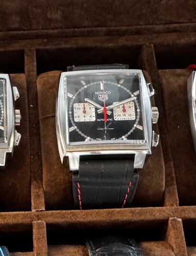 Tag heuer monaco black red - monaco,