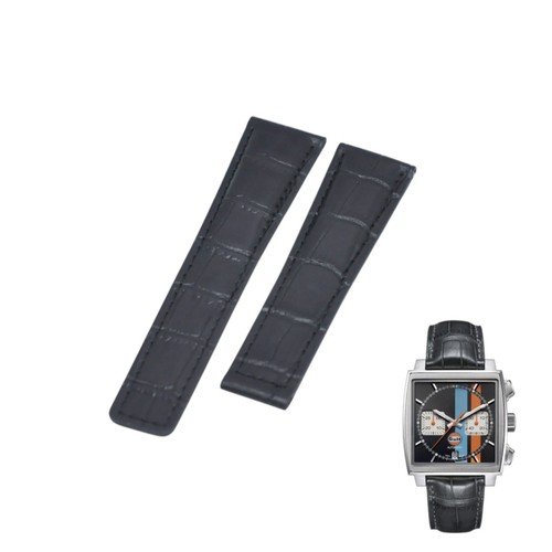 22mm black leather - 22mm,