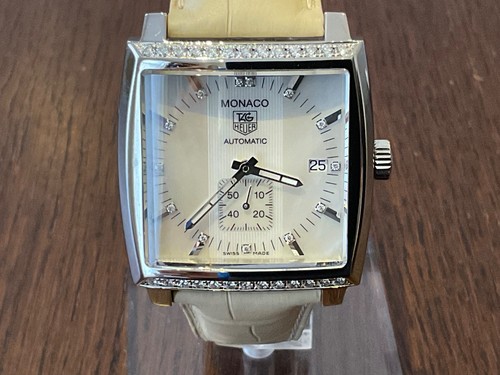 Tag heuer monaco white mother - tag,
