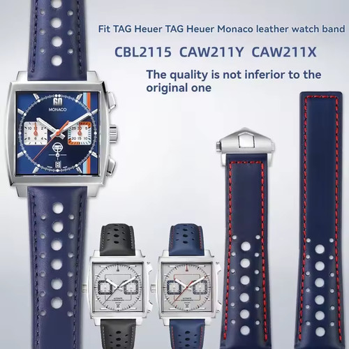 Leather strap for - tag, heuer